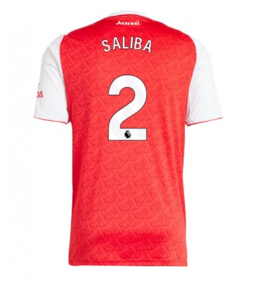 Arsenal William Saliba #2 Hjemmebanetrøje 2025-26 Kortærmet